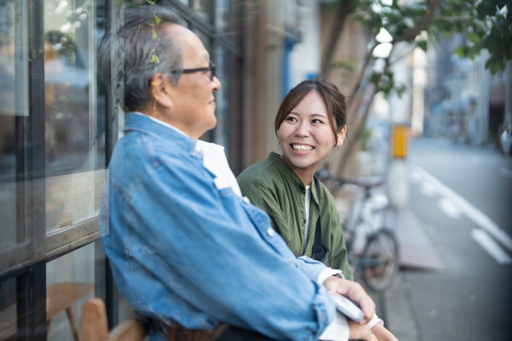 京阪電車にのってイベントに参加した人